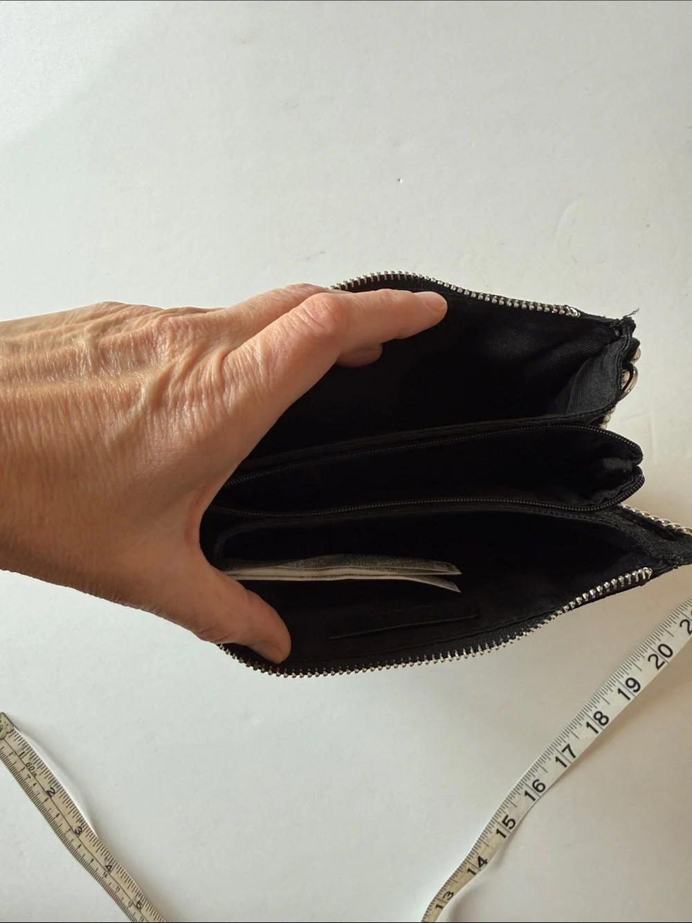 Zara studded small black clutch VGUC